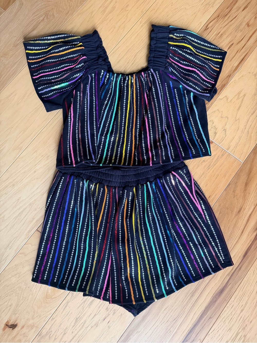 Queen of Sparkles Rainbow Stripe Set